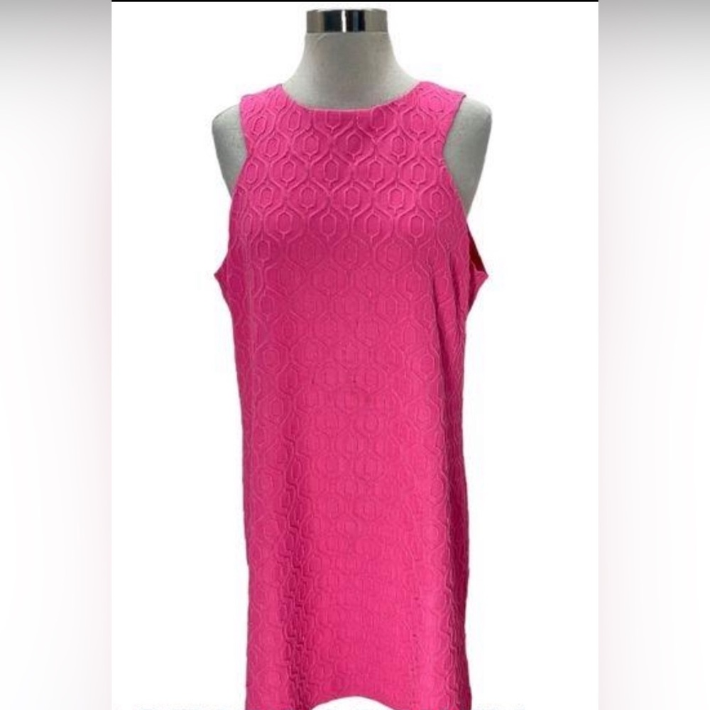Lilly Pulitzer Pink Tank Midi Dress with Textured Design